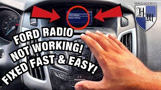 FORD RADIO NOT WORKING FIXED FAST amp EASY ON 20122014 FORD FOCUS FIESTA ESCAPE AND MANY MORE FIXED [upl. by Elicul]