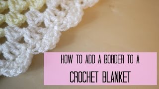 CROCHET How to add a crochet border scallopedshell edging  Bella Coco [upl. by Laks]