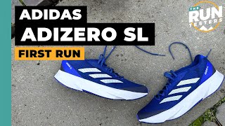 Adidas Adizero SL First Run Review A BostonAdios hybrid [upl. by Donella651]