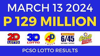 Lotto Result March 13 2024 9pm PCSO [upl. by Aleron]