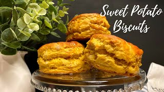 How to Make SOUTHERN SWEET POTATO BISCUITS WITH CINNAMON HONEY BUTTER GLAZE [upl. by Tnirb]