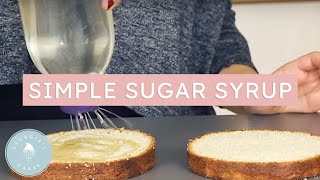 How To Make A Simple Sugar Syrup  Georgias Cakes [upl. by Ahsinaj]