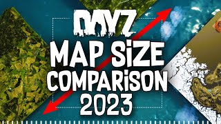 quotNEWquot DAYZ MAP SIZE COMPARISON 2023 [upl. by Einaeg172]