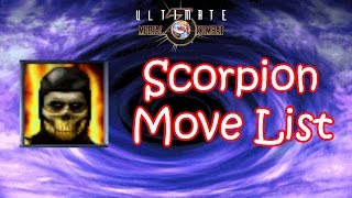 UMK3  Scorpion Move List [upl. by Finer316]