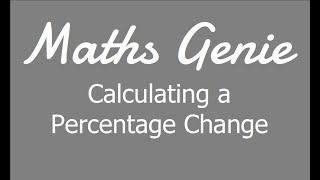 Percentage Change [upl. by Kahle]