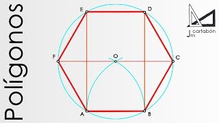 Hexágono regular dado el lado paso a paso [upl. by Portie]