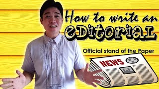 WRITING AN EDITORIAL I Elearning Series I JERIC CABUG [upl. by Londoner]