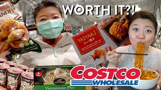 TRYING COSTCO FOOD NEW Asian Frozen Foods Instant Noodles amp Snacks [upl. by Marnia702]