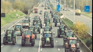 Amazing Farmer Protest Netherlands Boerenprotest best footage [upl. by Aicetel]