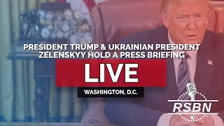 LIVE REPLAY Pres Trump and Ukrainian President Zelenskyy Meet and Hold a Press Briefing  22825 [upl. by Nyrrat61]