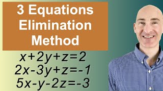 Solving Systems of 3 Equations Elimination [upl. by Ariaet532]