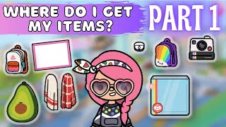 Where do I get my items PART 1 Toca Life World  Toca Boca [upl. by Mello]