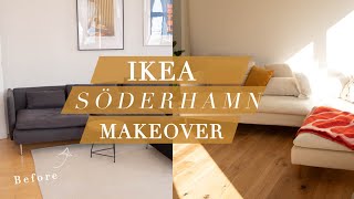 IKEA Söderhamn Sofa Makeover amp Review  Bemz Bezug amp Pretty Pegs Beine [upl. by Oman]