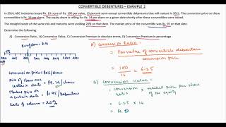 Convertible debentures  Example 2 [upl. by Onairpic890]