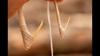 How To Make A Primitive Wooden Fish Hook [upl. by Ylehsa810]