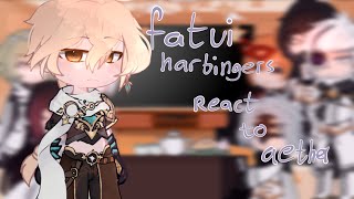 Fatui harbingers react to aether  part 1  lazy  short [upl. by Stanhope656]