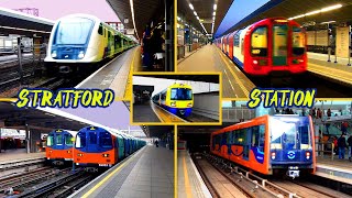 Stratford Station  National Rail  Underground  DLR  Overground  London [upl. by Yrrum]