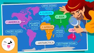 CONTINENTS and OCEANS for Kids  Compilation  How many continents and oceans are there [upl. by Willem]