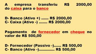 Escrituração contábil  Lançamentos contábeis [upl. by Thomsen]