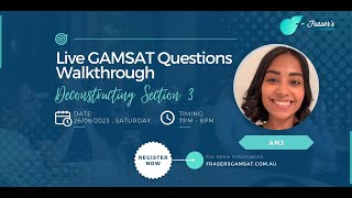 Live GAMSAT Questions Walkthrough Deconstructing Section 3 [upl. by Grose410]