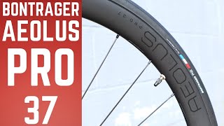 Bontrager Aeolus Pro 37 Carbon Road Wheels Feature Review and Weight [upl. by Cher]