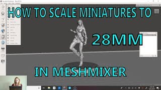 How to Scale Miniatures to 28mm in MeshMixer [upl. by Prosperus]