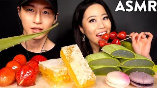 MOST POPULAR FOOD FOR ASMR with STEPHANIE SOO Honeycomb Aloe Vera Tanghulu Macarons [upl. by Gainer]