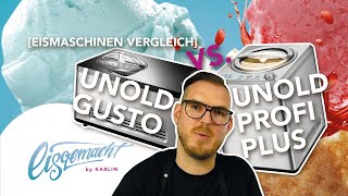 Eismaschinen Vergleich Unold Gusto vs Unold Profi Plus [upl. by Odrude]