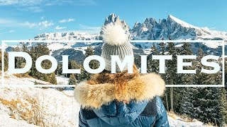 Beautiful Italian DOLOMITES in winter 2018  Dolomites skiing [upl. by Nilyam]