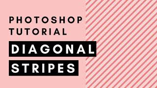 Diagonal Stripe Pattern  Photoshop Tutorial [upl. by Namaj]