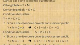 Macroéconomie S2 partie 19 quot léquilibre macroéconomique  économie ouverte quot [upl. by Eillod379]