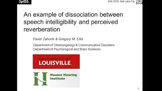 An example of dissociation between speech intelligibility and perceived reverberation [upl. by Allina]