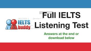 Full IELTS Listening Practice Test with Answers [upl. by Nailluj]