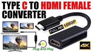 USB Type C to HDMI 4k Cable Adapter For Tablet I Macbook Pro I Samaung I Dell I HP [upl. by Leihcar]