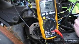 How to Test Stator Ignition CDi Piaggio 50cc Scooter [upl. by Kong]