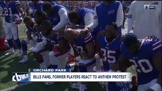 Bills fan leaves game after National Anthem protests [upl. by Altheta]