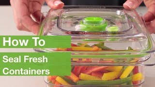 How To Seal Fresh Containers  FoodSaver® [upl. by Hach]