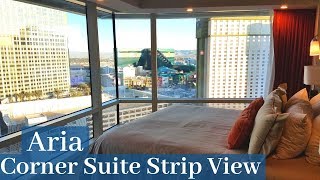 Aria Las Vegas  Corner Suite  Strip View [upl. by Harwill77]