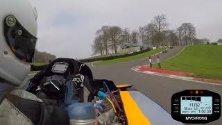 Cadwell Park Race 2 April 2018 Sam Moss 31 125 Open Superkart [upl. by Adeehsar]