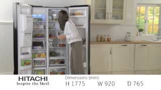 Hitachi Side by Side Refrigerator RS700GPRU2BLK [upl. by Moreland]