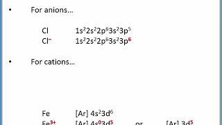 CHEMISTRY 101 Electron configurations for ions [upl. by Glynas]