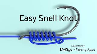 Easy Snell  Fishing Hook Knot Animated [upl. by Guildroy]