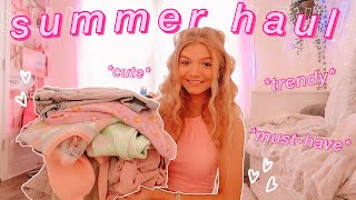 SUMMER TRYON CLOTHING HAUL 2021 pinterest inspired summer essentials trendy [upl. by Eonak533]