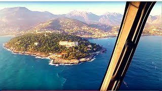 HELOCOPTER FLIGHT ABOVE MONACO AND THE FRENCH RIVIERA [upl. by Maharba]