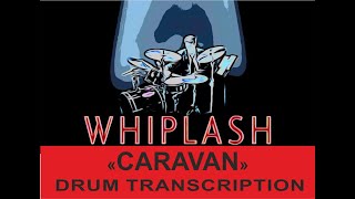 Whiplash  Caravan  Drum Transcription  Drum Sheet Music PDF [upl. by Franky]