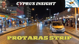 Protaras Strip Cyprus in August  Bars Restaurants amp More [upl. by Trilly]