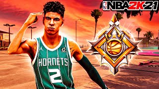 LEGEND LAMELO BALL ANKLE BREAKERS and HALFCOURT GREENS in NBA 2K21 [upl. by Enomys]