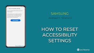 How to Reset Accessibility settings  Samsung Android 11  One UI 3 [upl. by Groark]