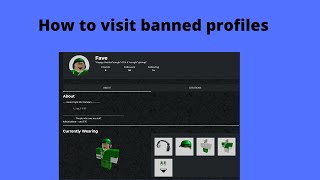 Roblox  How to visit BANNED profiles [upl. by Fiedler635]