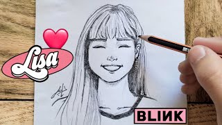 How to Draw Lisa  Blackpink Sketch Tutorial Step by Step [upl. by Giana167]